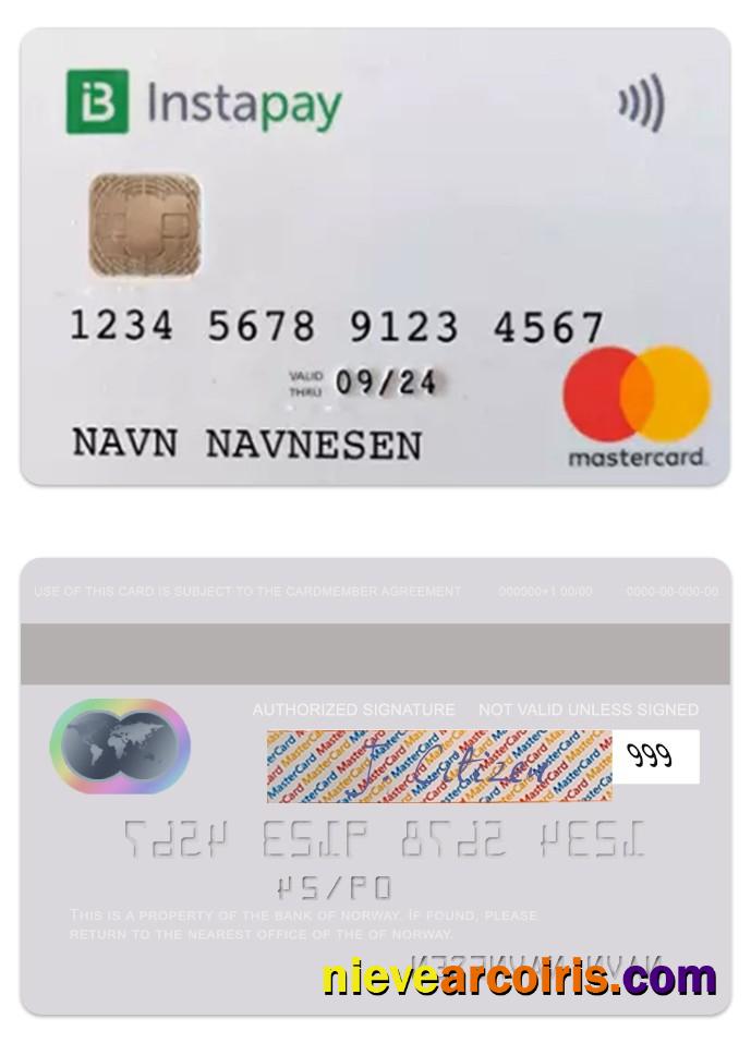 Norway Bank of Norway instapay mastercard